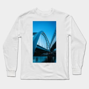 Blue Hour Bridge Edmonton,Alberta Long Sleeve T-Shirt